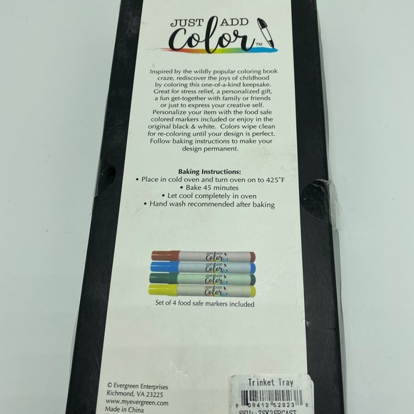 NEW Just Add Color Trinket Tray Craft Kit - Picture 2 of 3